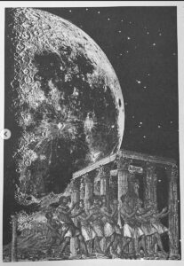 1987, Moon Piece Monologues. 5th illustration in Moon Piece Monologues. Included in Ecstatic Incisions on p.62.