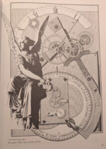 1990, "As Time Goes By". December 1990 t-shirt of the month. Included in Ecstatic Incisions, p.25.