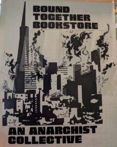 Original collage for T-shirt for Bound Together Bookstore, 1985; included in Ecstatic Incisions, p.7