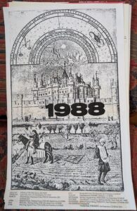 calendar collage, 1988