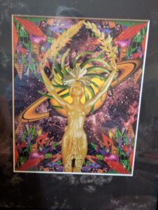 Flaming Azaleas. collage. (framed, front)