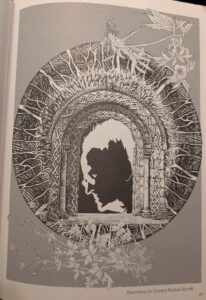 Illustration for Science Fiction Eye #8, included in Ecstatic Incisions, p.49.