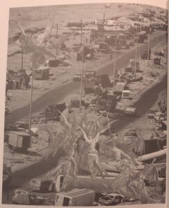 1991. Illustration 1 for "Tales of the War" by David Watson, published in Fifth Estate. Included in Ecstatic Incisions, p.66.