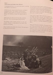 1991. Illustration 2 for "Tales of the War" by David Watson, published in Fifth Estate. Included in Ecstatic Incisions, p.68.